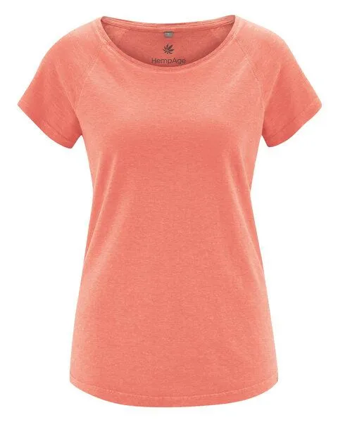HempAge HempAge Damen Raglan T-Shirt Hanf/Biobaumwolle, Peach(orange), – Produktbild 1 von 3