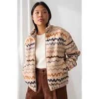TWOTHIRDS TWOTHIRDS Damen vegan Jacke Keem Printed Ecru – Produktbild 1 von 1