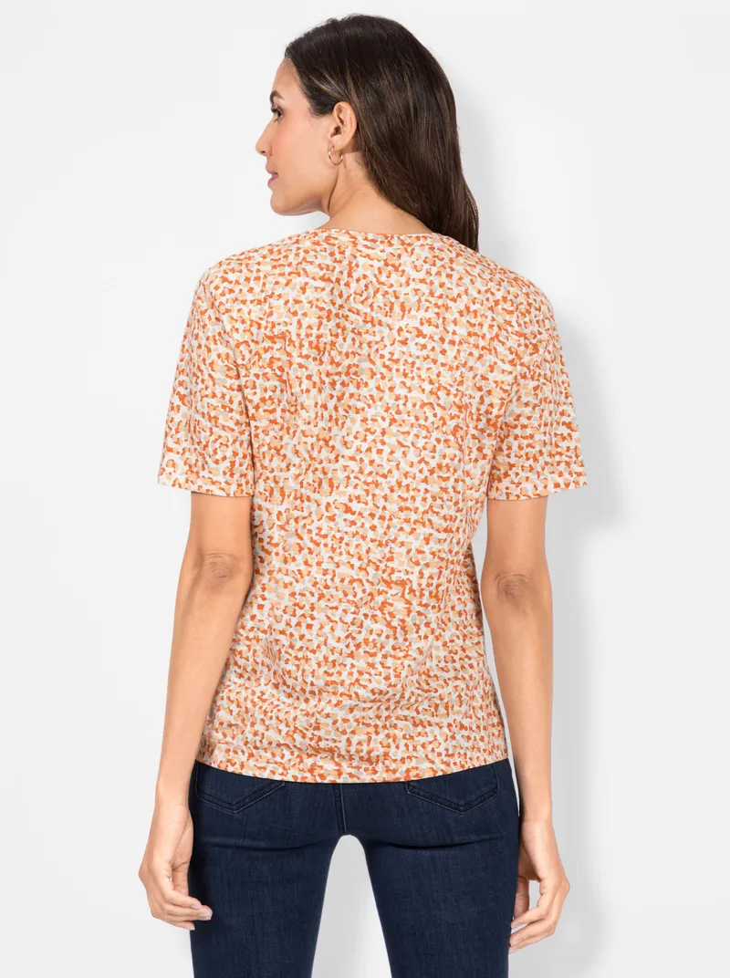Witt Print-Shirt apricot-bedruckt, Apricot-bedruckt, – Produktbild 1 von 2