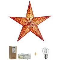 Mitienda Shop Mitienda Shop Papierstern Festival orange Weihnachtsstern aus Recyclingpapier – Produktbild 1 von 2