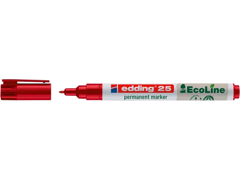 Edding Edding Permanentmarker "25 EcoLine", Rot, – Produktbild 3 von 4