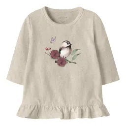 name it Name It Shirt langarm Vogel Tüllblumen Rüschen – Produktbild 1 von 1