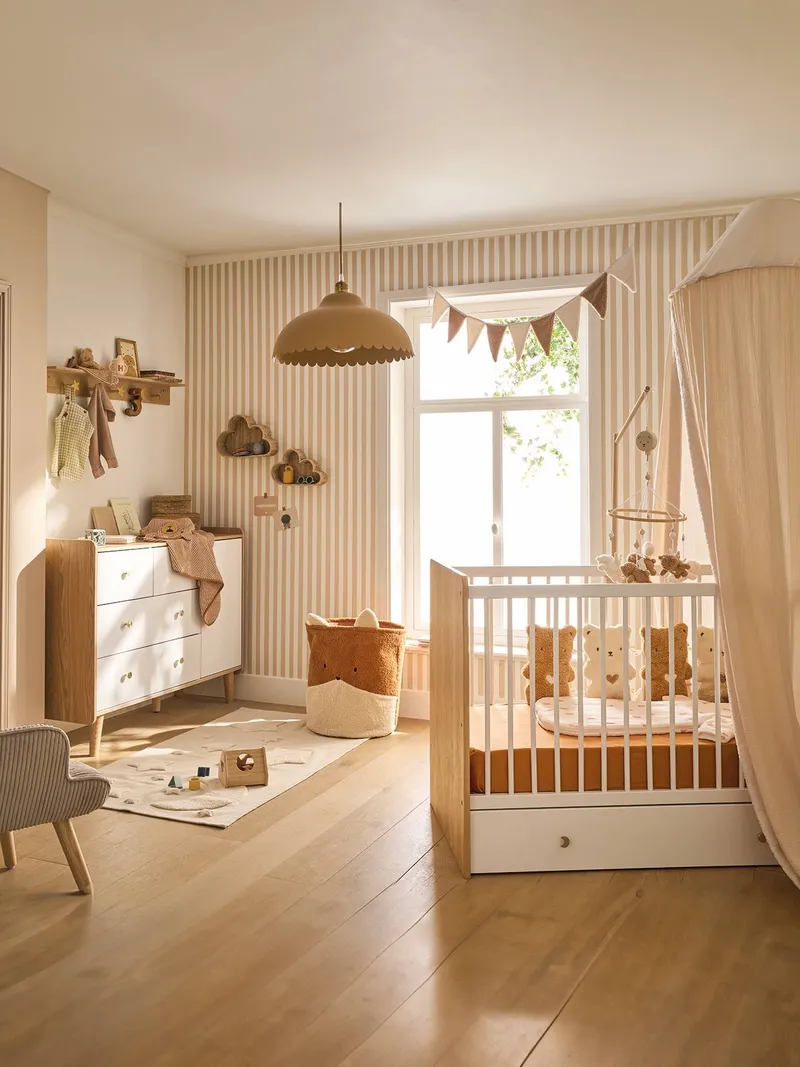 Vertbaudet Mitwachsendes Babybett MOONLIGHT, Weiß, – Produktbild 2 von 3