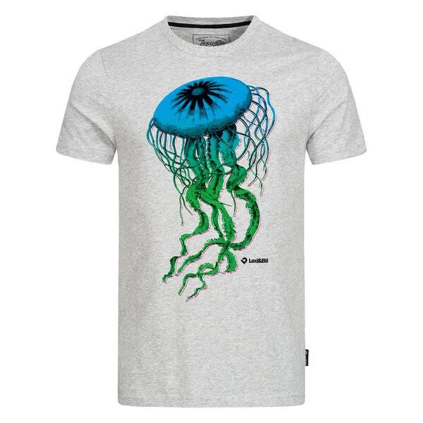 Lexi&Bö Lexi&Bö Die fette Qualle Herren T-Shirt, Grau, – Produktbild 1 von 2