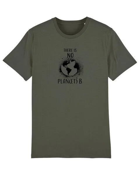 Human Family Human Family Bio Unisex T-Shirt "There is NO Plan(et) B", Khaki, – Produktbild 1 von 3