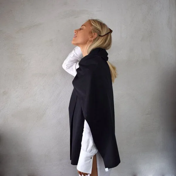 Lou-i Lou-i Schal schwarz für Damen Made in Germany Feinste Bio Baumwolle – Produktbild 3 von 4