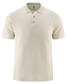 HempAge Hempage Herren vegan Polohemd Aus Piqué Jersey Distelbeige – Produktbild 1 von 1