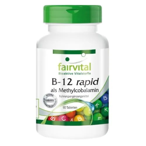Fairvital Fairvital B-12 rapid als Methylcobalamin (90 Tabletten) – Produktbild 1 von 1