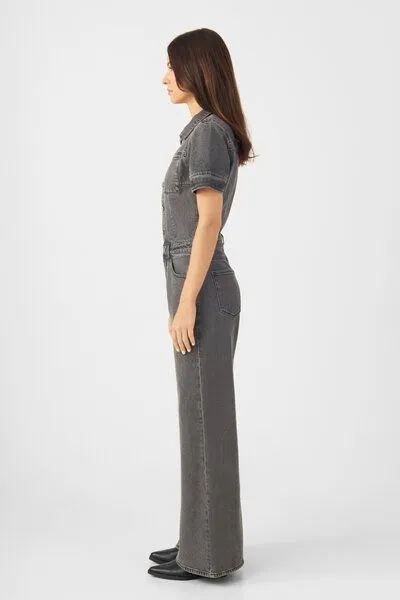 DAWN Damen Overall TWITTER Minimal Stretch DAWN Bio-Baumwolle, Dark grey, – Produktbild 4 von 5