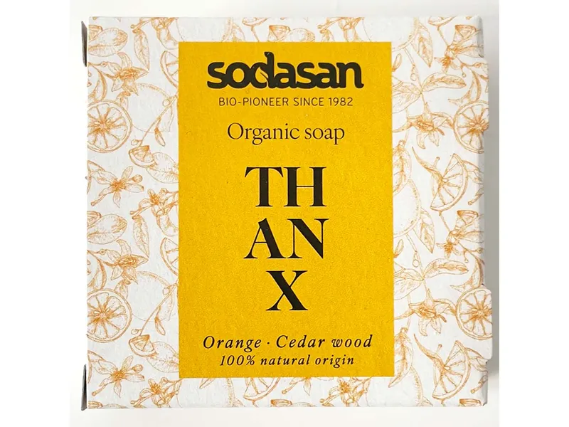 Sodasan sodasan Seife "THANX" organic soap, Orange/Cedar wood – Produktbild 1 von 1