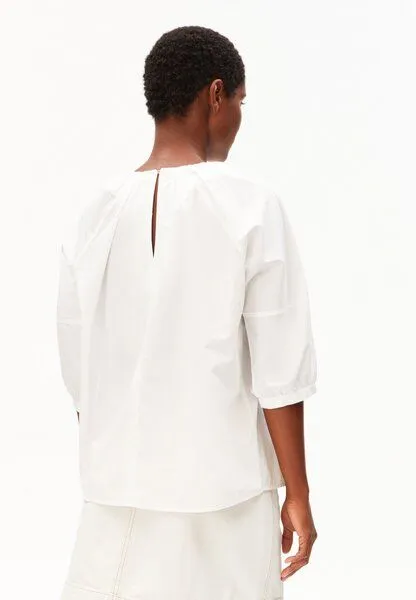 ARMEDANGELS ARMEDANGELS POPLIN BALLOON Damen Bluse aus 100% Bio-Baumwolle, White, – Produktbild 2 von 4