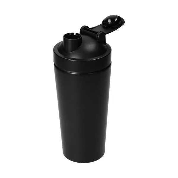 elasto elasto Protein Shaker 600 ml 'Core' aus Edelstahl doppelwandig isoliert, Schwarz, – Produktbild 3 von 4