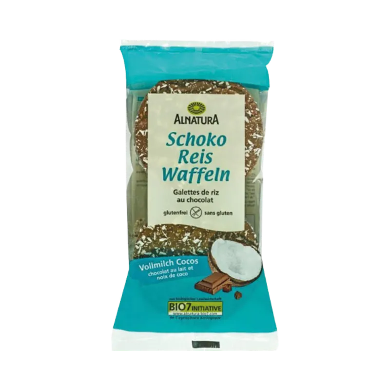 Alnatura Alnatura Bio SchokoReiswaffeln VollmilchCocos, 100g – Produktbild 1 von 1