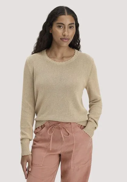 hessnatur hessnatur Strick Pullover Relaxed aus Leinen mit Bio-Baumwolle und LENZING ECOVERO, Taupe, – Produktbild 1 von 4