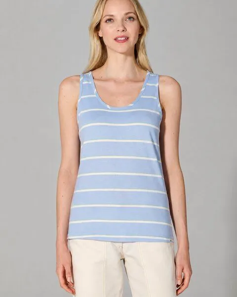 HempAge HempAge Damen Streifen Top Hanf/Biobaumwolle, Water(blau), – Produktbild 2 von 4