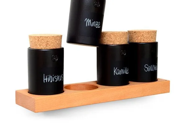 klotzaufklotz klotzaufklotz Gewürzregal Buche, Blasstürkis, – Produktbild 4 von 4
