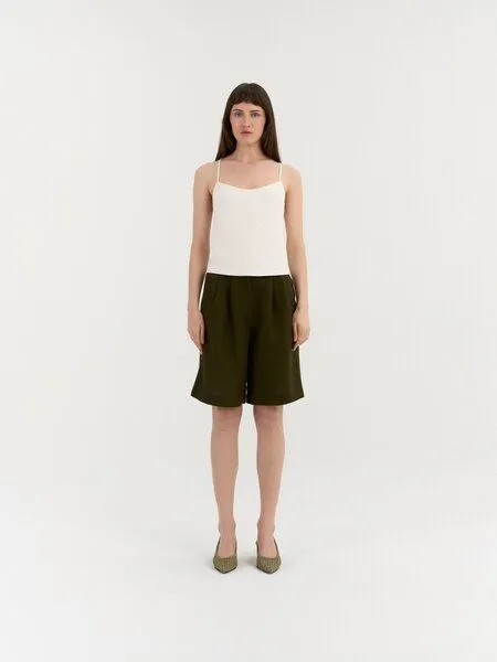 AmourLinen AmourLinen Leinenoberteil mit Schnürrücken AVA, Weiß, – Produktbild 1 von 4