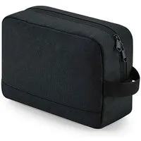 BagBase BagBase Recycled Recycled Essentials Wash Bag Kulturtasche, Schwarz, – Produktbild 1 von 1