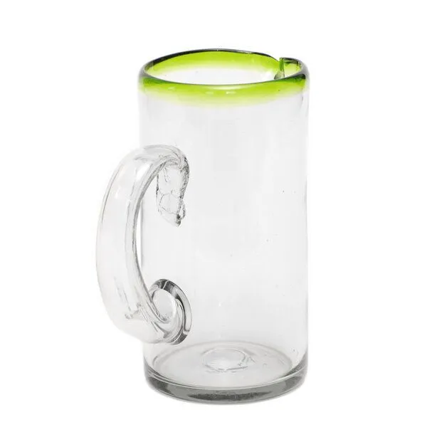 GLOBO Fair Trade GLOBO Fair Trade Krug Limonada aus Recyclingglas, mundgeblasen, Grün, – Produktbild 3 von 3