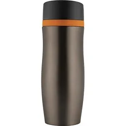 Metmaxx® Metmaxx®Thermobecher CremaExtensaProtect titan/Ring, Braun / orange, – Produktbild 1 von 1