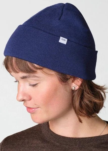 Klitmøller Collective Klitmøller Collective Fine Rib Beanie aus mulesingfreier Merinowolle, Surf blue, – Produktbild 1 von 4