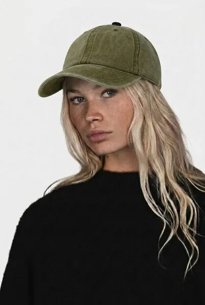 Lou-i Lou-i Cap Vintage Style Baumwolle, Olivgrün, – Produktbild 3 von 4
