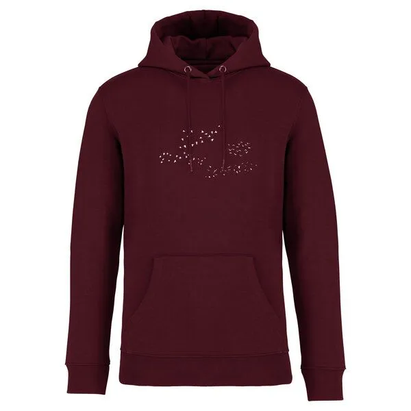 Greenspired Greenspired Basic Bio Unisex Hoody Nr. 4 Skybirds 350g/m² XXS - 3 XL, Dunkelrot, – Produktbild 1 von 1