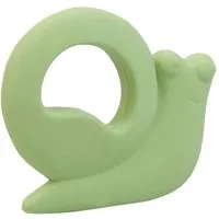 Grünspecht Natürlicher Greifling und Beißring aus Naturkautschuk Schnecke, grün Maße 3 x 11 x 13 cm – Produktbild 1 von 1