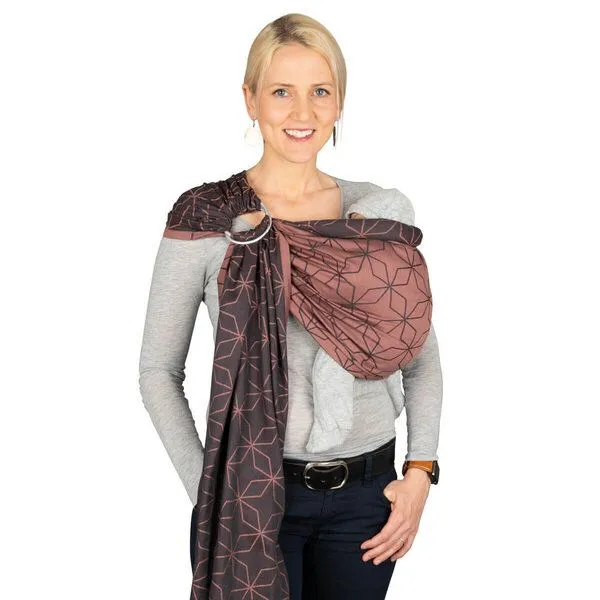 Hoppediz Hoppediz Babytragetuch - Ring-Sling kbA, Malmö rose, – Produktbild 1 von 4
