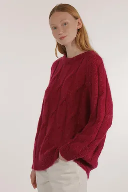 Les Racines Du Ciel Mohair Zopfmuster-Pullover Modell: Iroise – Produktbild 1 von 1