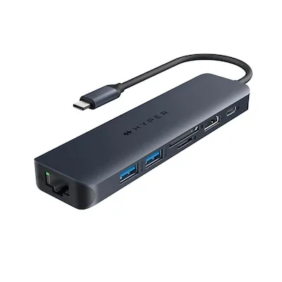 Hyper HyperDrive EcoSmart Gen.2 Universal USB-C 7-in-1 Hub 100W HyperDrive EcoSmart Gen.2 Universal USB-C 7-in-1 Hub mit 100 W, Blau, – Produktbild 1 von 1