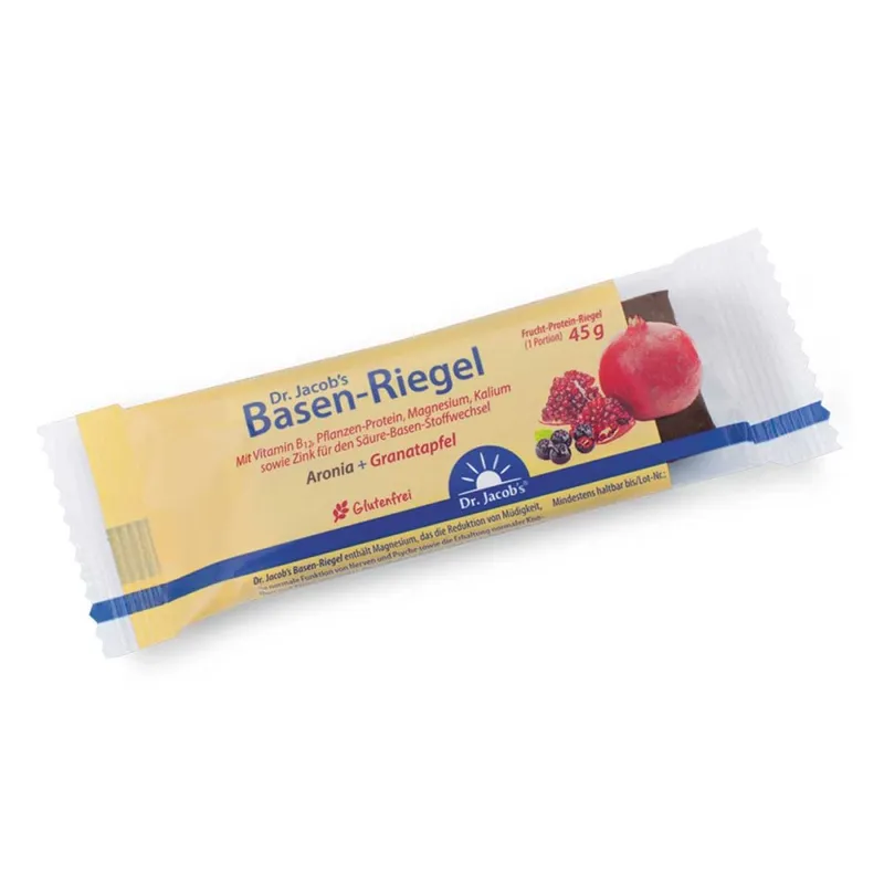 Dr. Jacob's Dr. Jacob's Basen-Riegel Granatapfel Frucht Protein B12 vegan – Produktbild 1 von 1