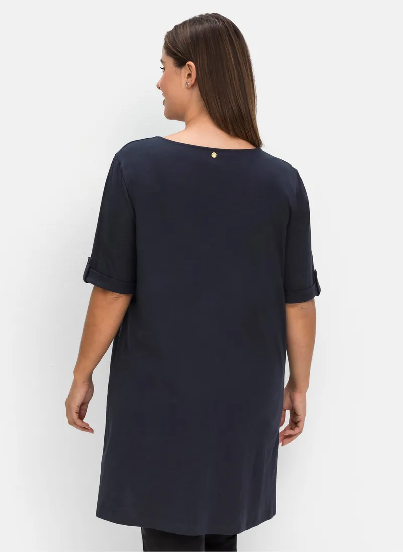 sheego Longshirt nachtblau, Nachtblau, – Produktbild 2 von 2