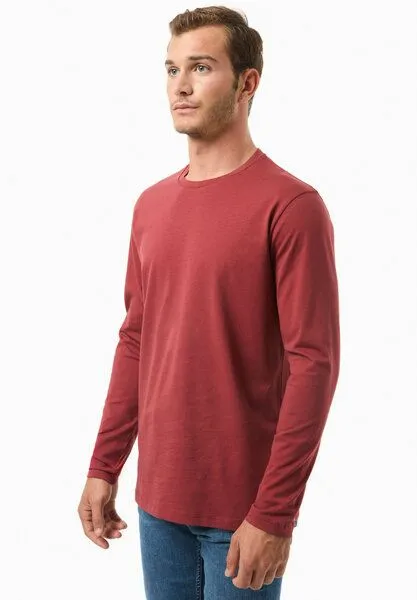 ORGANICATION ORGANICATION Langarmshirt aus Bio-Baumwolle, Merlot, – Produktbild 3 von 3