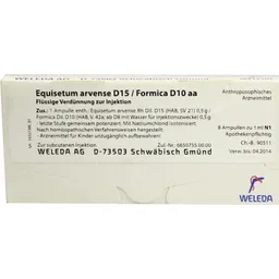 Weleda WELEDA EQUISETUM ARVENSE D 15/Formica D 10 aa Ampullen 8X1 ml Ampullen – Produktbild 1 von 1