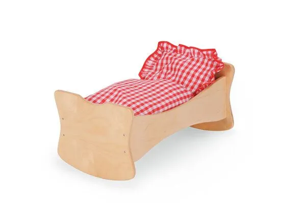 Bätz Holzspielwaren Bätz Holzspielwaren Wundeschönes Puppenbett, Puppenwiege mit Bettzeug - Einfach toll für die Kleinen – Produktbild 1 von 2