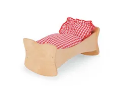 Bätz Holzspielwaren Bätz Holzspielwaren Wundeschönes Puppenbett, Puppenwiege mit Bettzeug - Einfach toll für die Kleinen – Produktbild 1 von 1