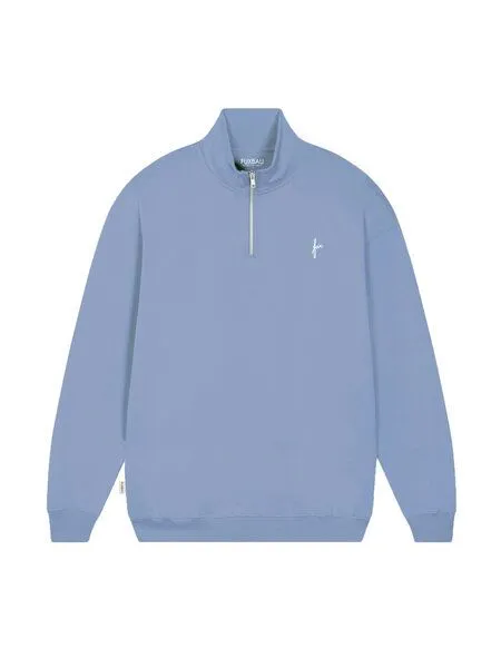 FUXBAU FUXBAU Männer fux Half Zip Sweater, Hellblau, – Produktbild 2 von 4