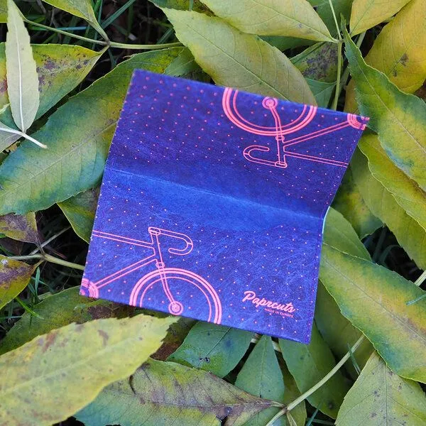 paprcuts paprcuts RFID Kartenhalter, Bike (lila orange neon), – Produktbild 3 von 3