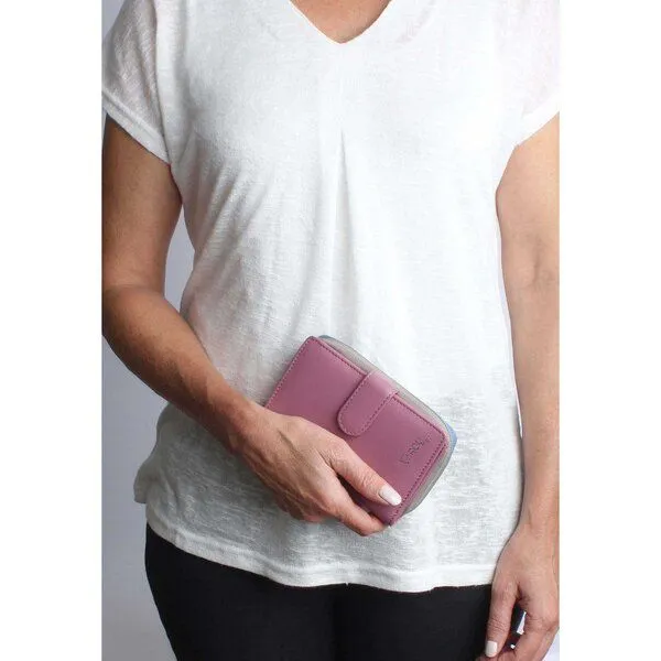 Vargu Vargu Echtleder Geldbörse MASIN 1-A, Mauve - grey, – Produktbild 3 von 4