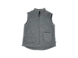 Maximo Kinder Weste Bio-Schurwolle Fleece mittelgrau-meliert Gr. 98/104 – Produktbild 1 von 1