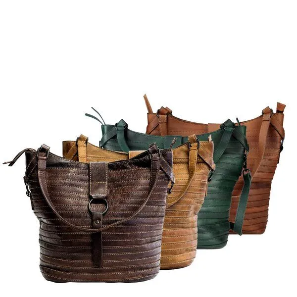 manbefair manbefair Shopper Berlin Leder, Rot-braun, – Produktbild 2 von 4