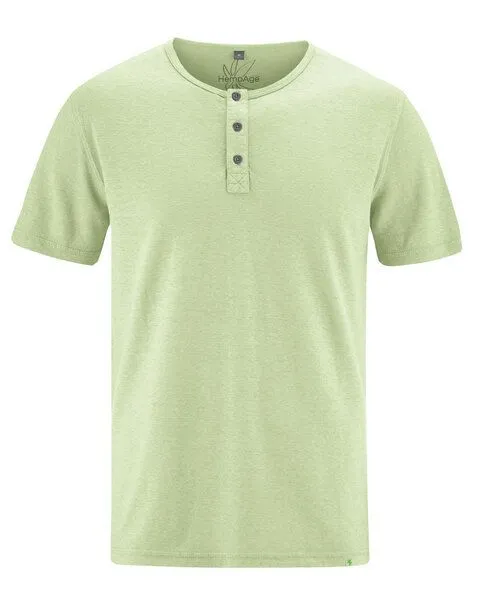 HempAge HempAge Herren Henley T-Shirt Hanf/Biobaumwolle, Matcha(grün), – Produktbild 2 von 4