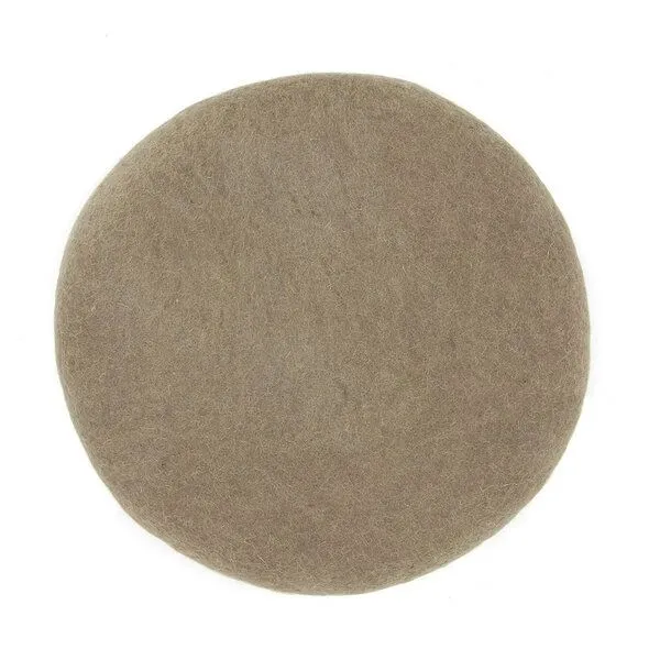 GLOBO Fair Trade GLOBO Fair Trade Sitzkissen mit Recycling-Wolle gefüllt, Taupe, – Produktbild 3 von 3