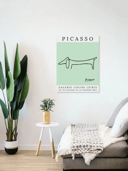 Photocircle Photocircle Poster / Leinwandbild - Picasso Hund – grün – Produktbild 4 von 4