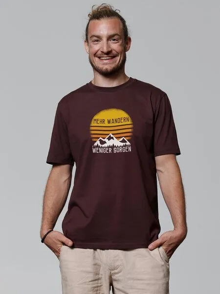 watapparel watapparel T-Shirt Unisex Mehr Wandern, Red brown, – Produktbild 2 von 4
