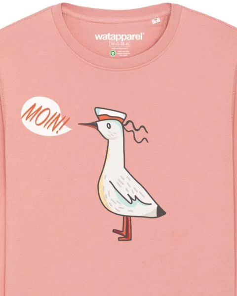 watapparel watapparel Sweatshirt Unisex Moin Seagull, Canyon pink, – Produktbild 3 von 3