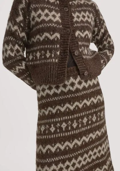 hessnatur hessnatur Strickrock Relaxed aus Alpaka mit Bio-Baumwolle, Naturbraun, – Produktbild 2 von 4