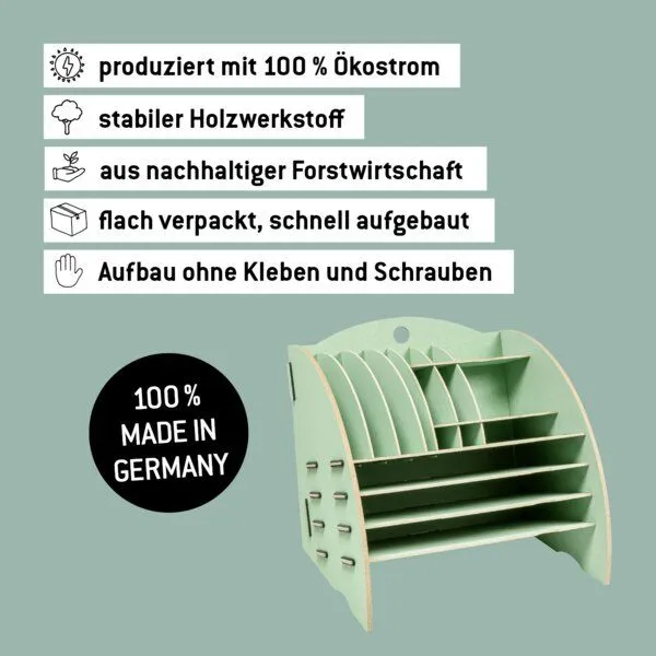 WERKHAUS WERKHAUS Big Organizer, Jadegrün, – Produktbild 3 von 6