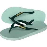 Waves WAVES Flip Flops - Zehentrenner 100 % Naturkautschuk, Türkis/grün, – Produktbild 1 von 1